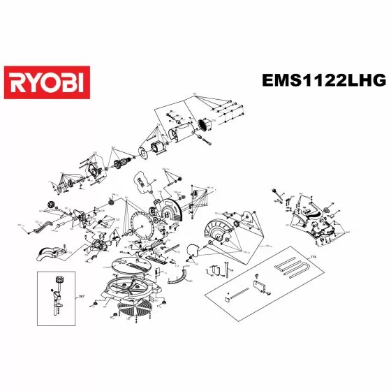 Ryobi EMS1122LHG Spare Parts List Type: 5133000692